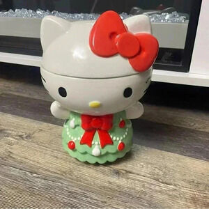 Hello Kitty Ceramic Christmas Tree Dress Cookie Jar NEW 2024